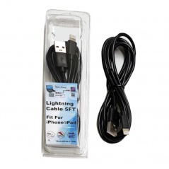 USB Lighting Cable 5FT Black 12/48