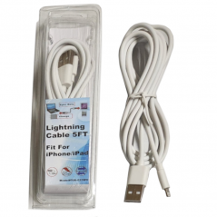 USB Lighting Cable 5FT White 12/48