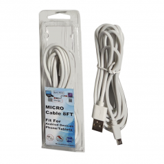 Micro USB Cable 8FT White 12/48